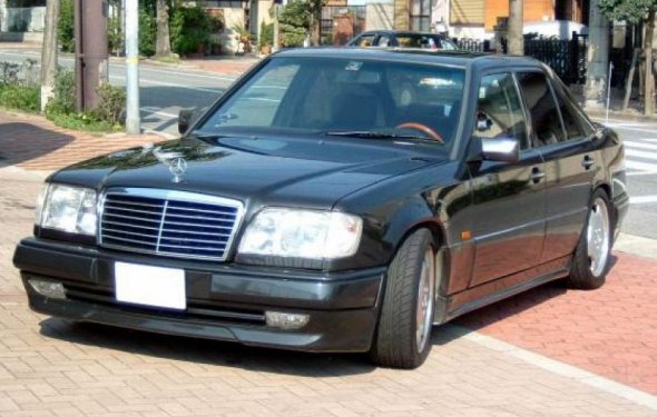 1993 Mercedes E Class W124 S600 Style Black with Chrome Strip